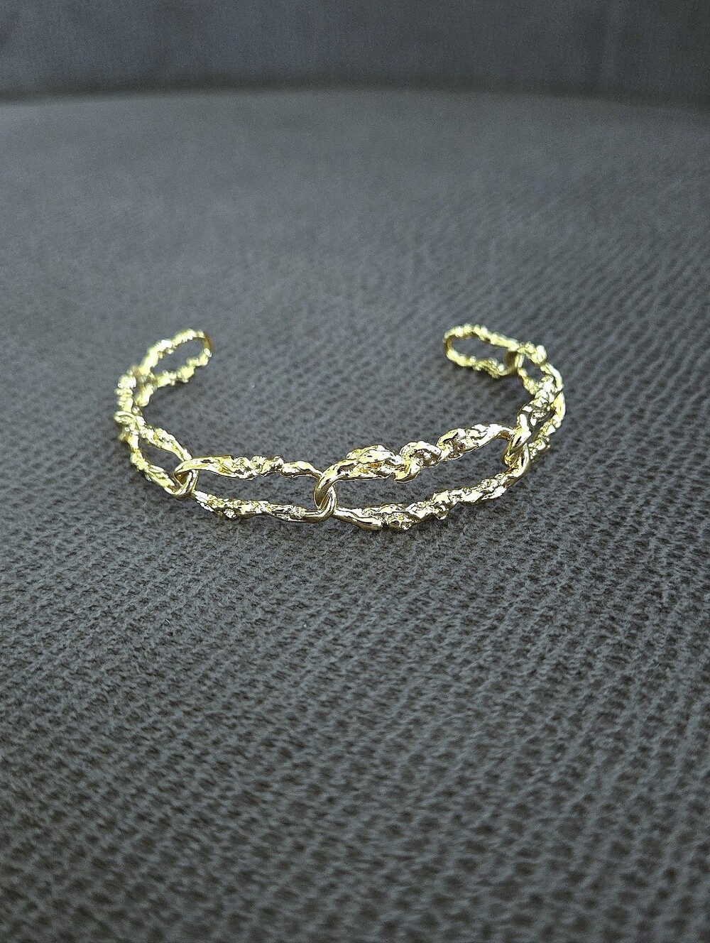 Alexis Bittar Gold💛 "Brut" Link🔗 Cuff Bracelet - NWT
